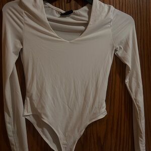 Elegant Cream Long Sleeve Women's Top